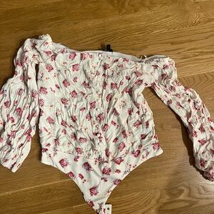 Floral off the shoulder bodysuit